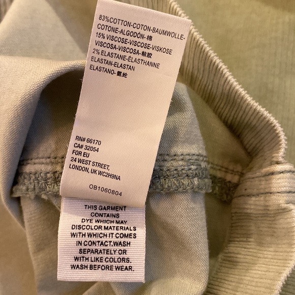 Free People We The Free I Want It All Light Green Corduroy Midi Skirt SZ26 - Picture 11 of 12